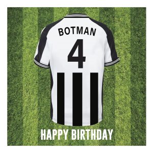 Newcastle Shirt Sven Botman 4 Birthday Card