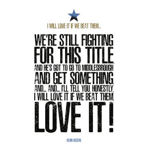 Kevin Keegan I Will Love It Quote Card
